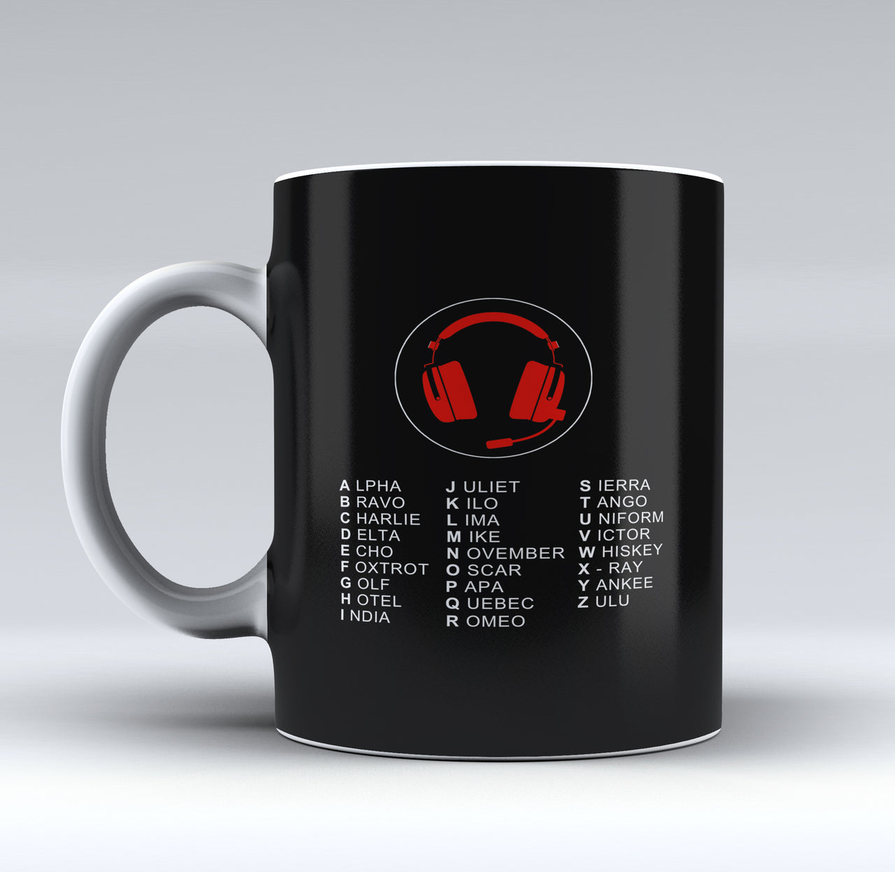 Aviation Alphabet 3 Designed Mugs