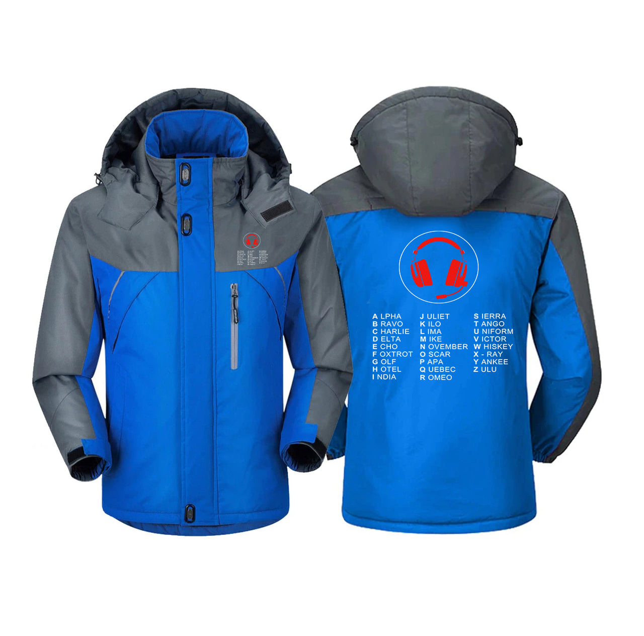 Aviation Alphabet 3 Designed Thick Winter Jackets