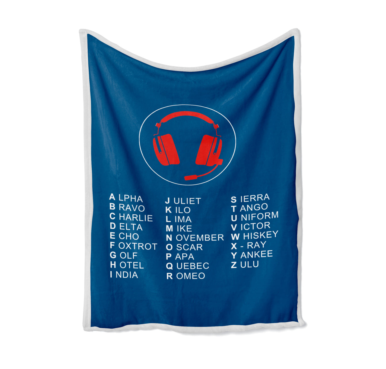 Aviation Alphabet 3 Designed Bed Blankets & Covers