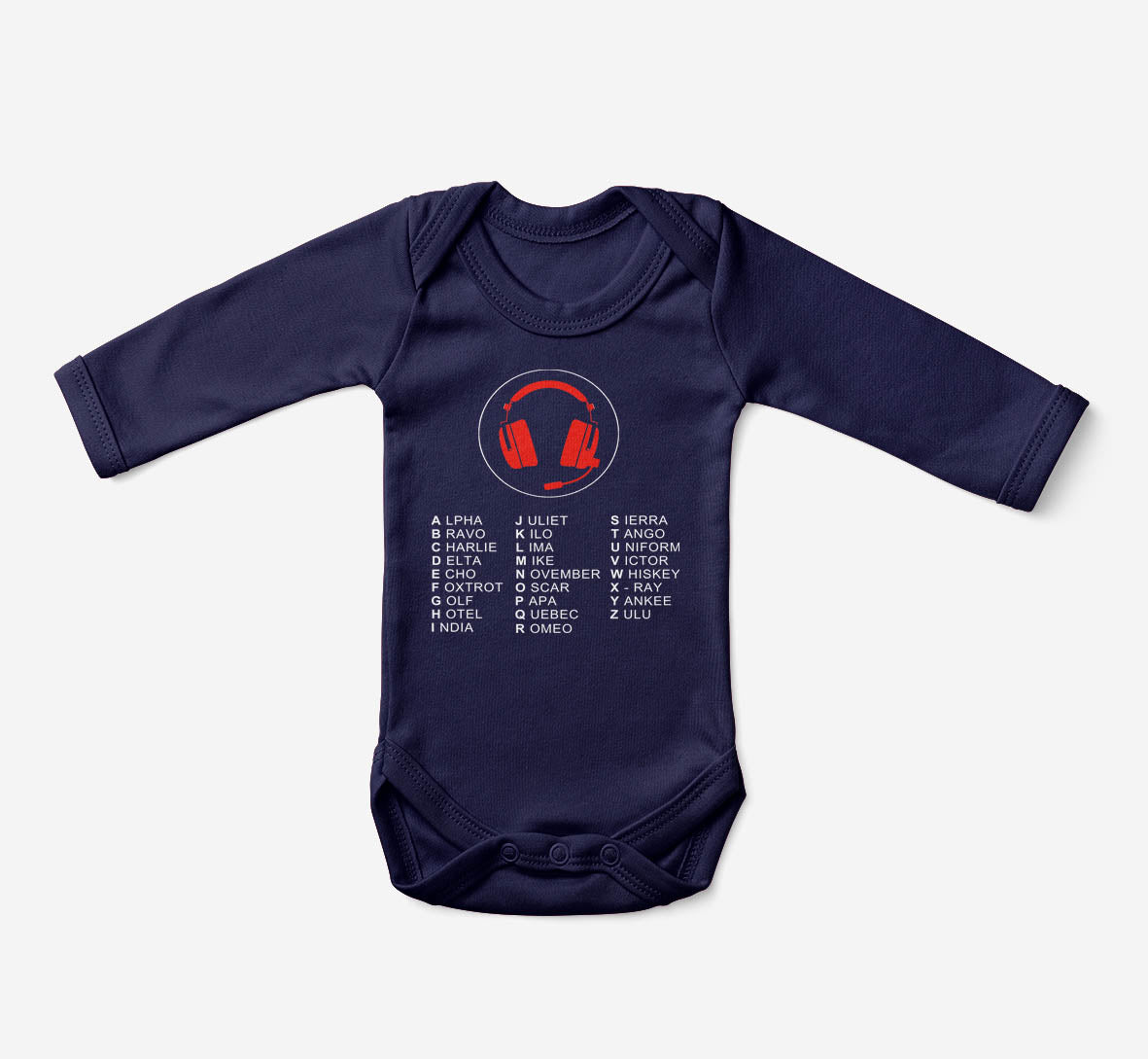 Aviation Alphabet 3 Designed Baby Bodysuits