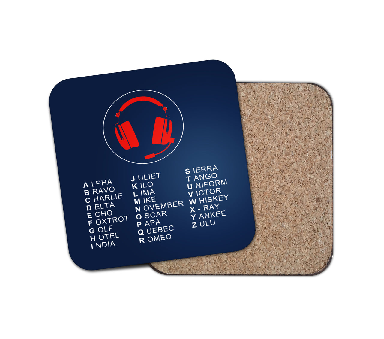 Aviation Alphabet 3 Designed Coasters