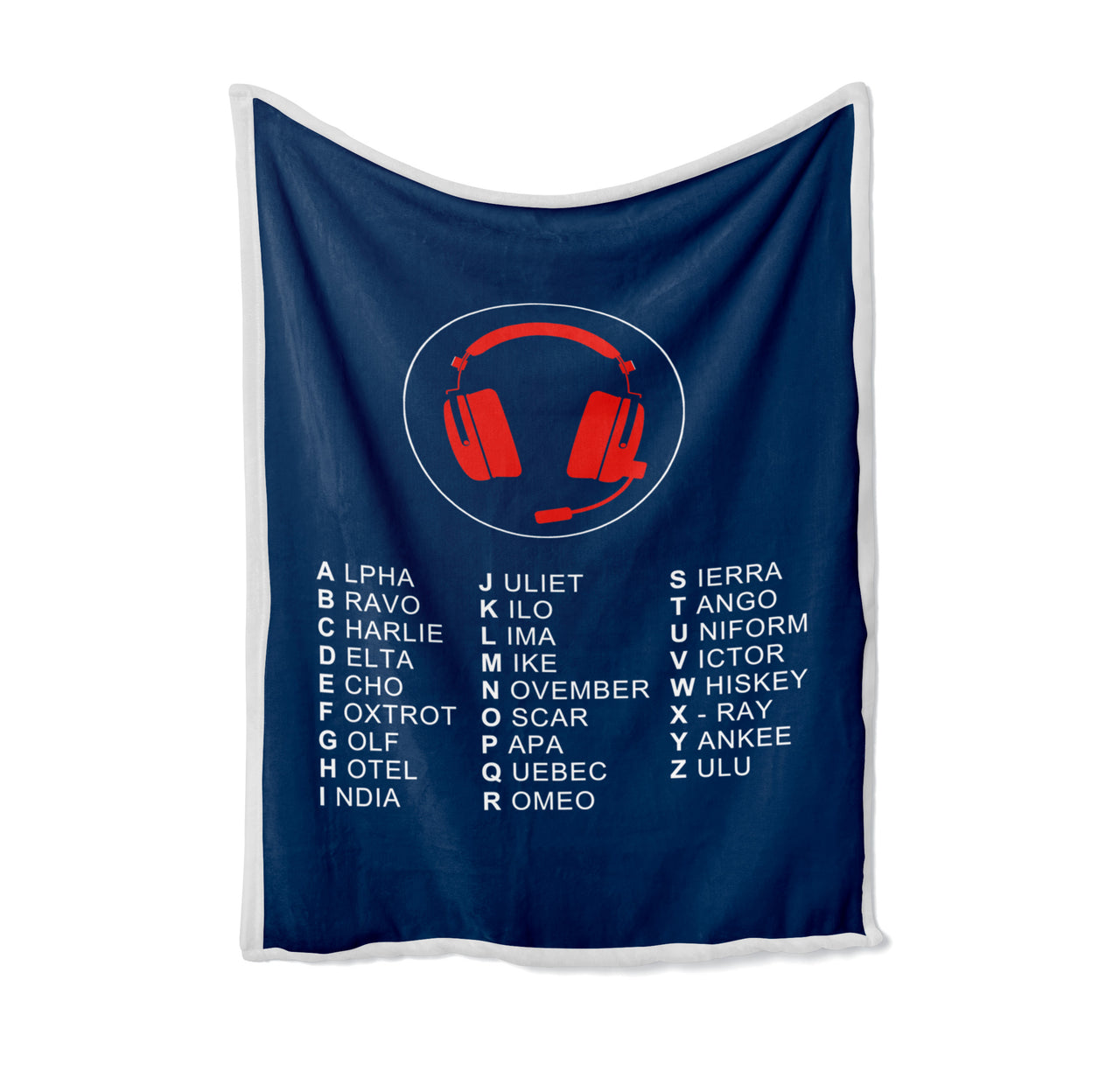 Aviation Alphabet 3 Designed Bed Blankets & Covers