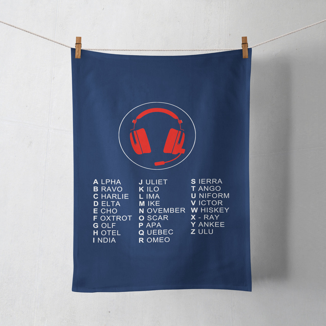 Aviation Alphabet 3 Designed Towels