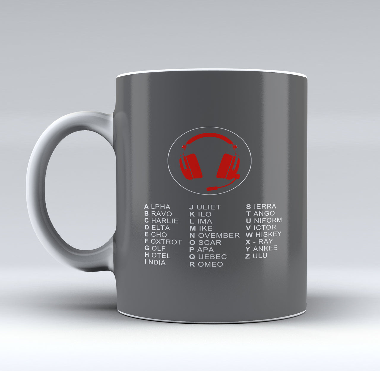 Aviation Alphabet 3 Designed Mugs