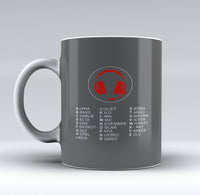 Thumbnail for Aviation Alphabet 3 Designed Mugs