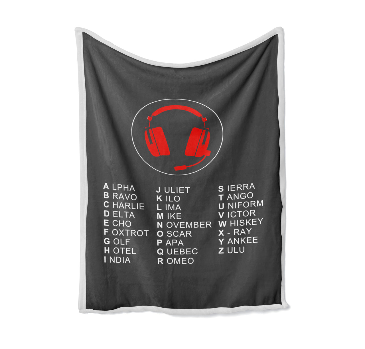 Aviation Alphabet 3 Designed Bed Blankets & Covers