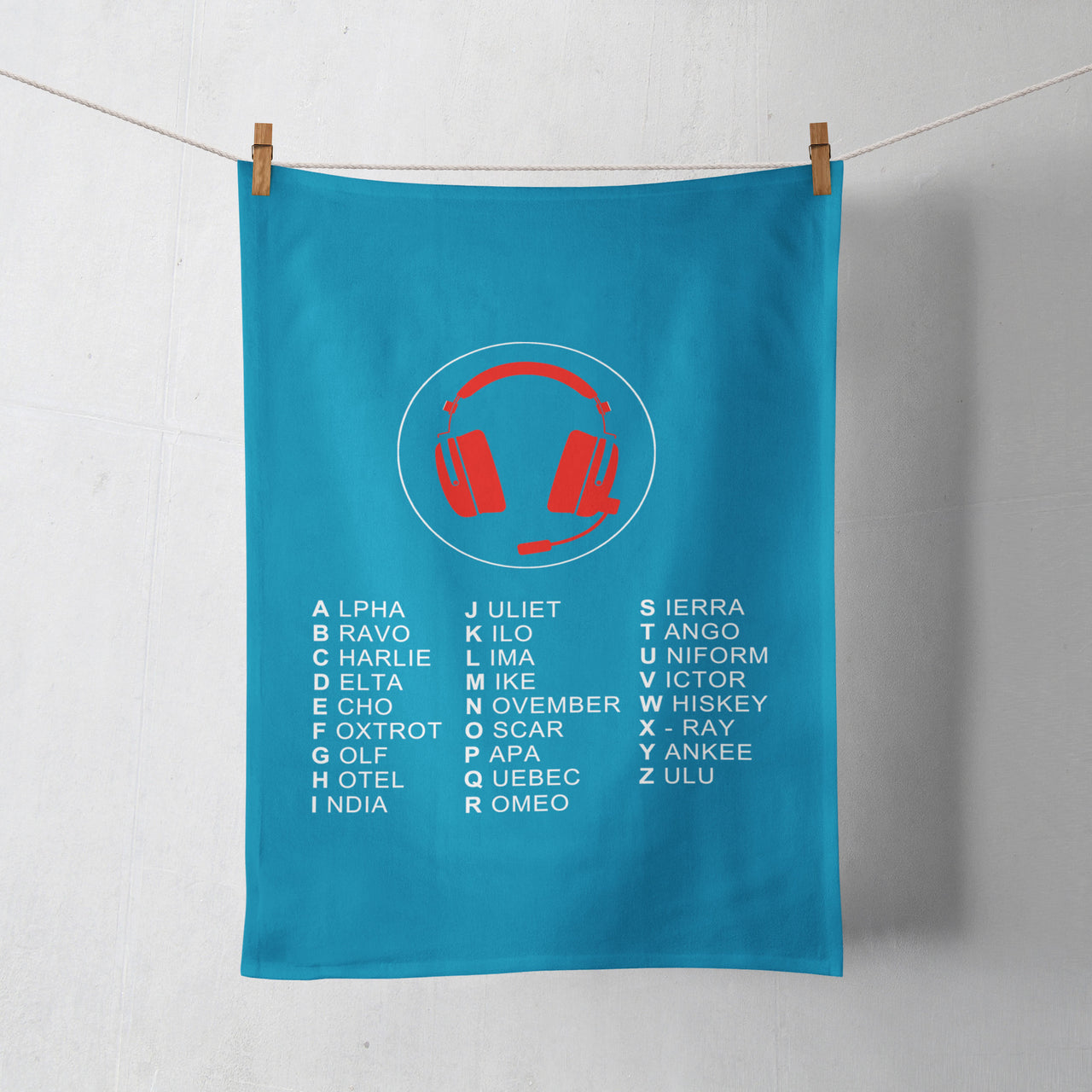 Aviation Alphabet 3 Designed Towels