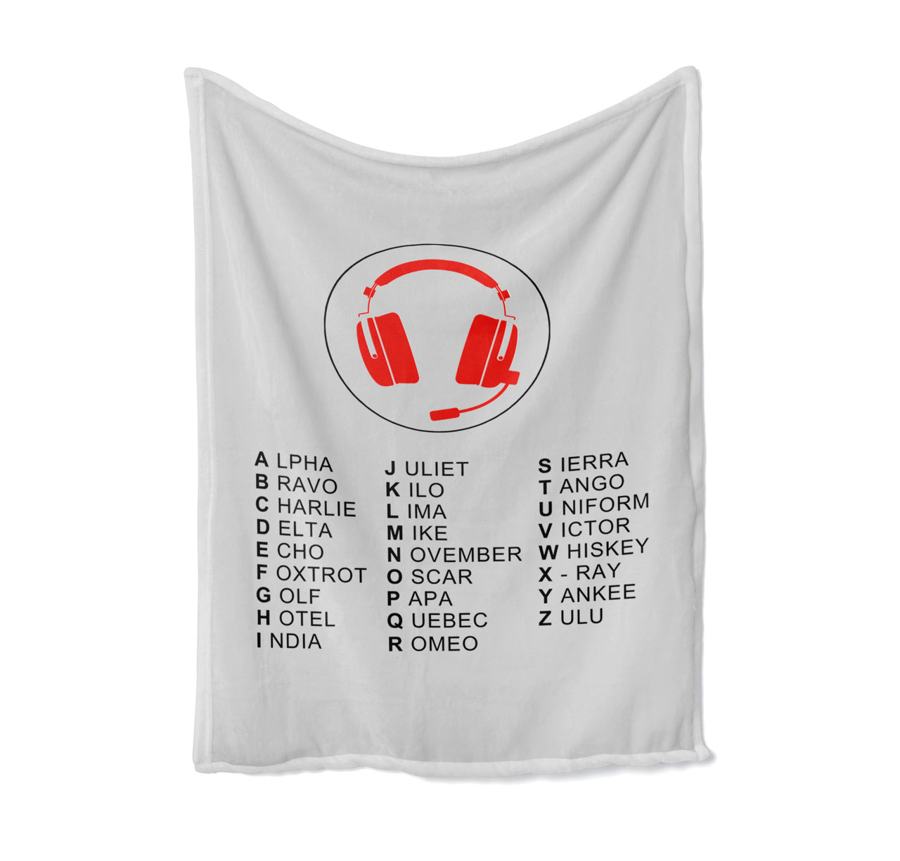 Aviation Alphabet 3 Designed Bed Blankets & Covers