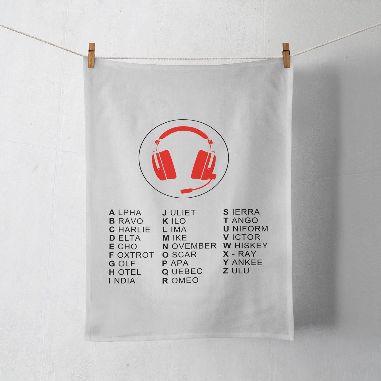 Aviation Alphabet 3 Designed Towels