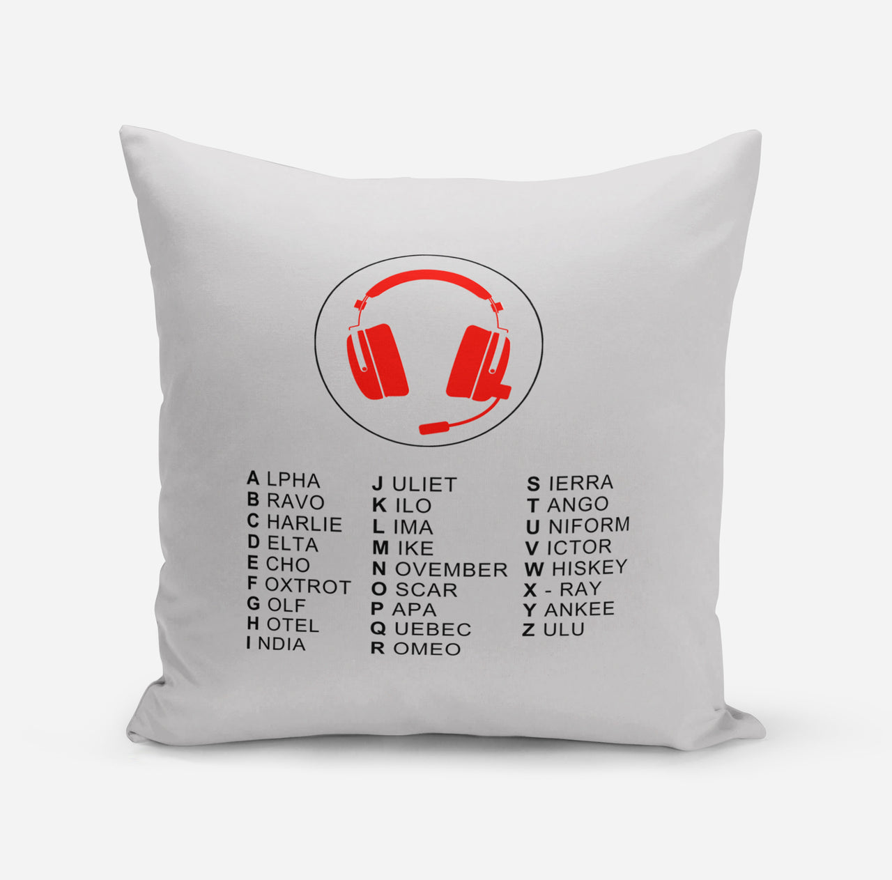 Aviation Alphabet 3 Designed Pillows