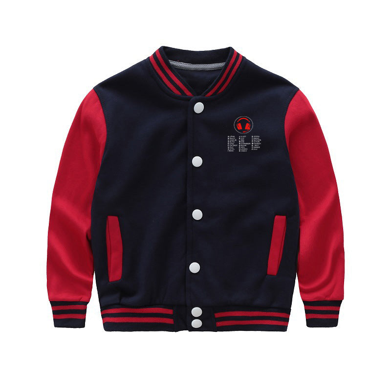 Aviation Alphabet 3 Designed "CHILDREN" Baseball Jackets