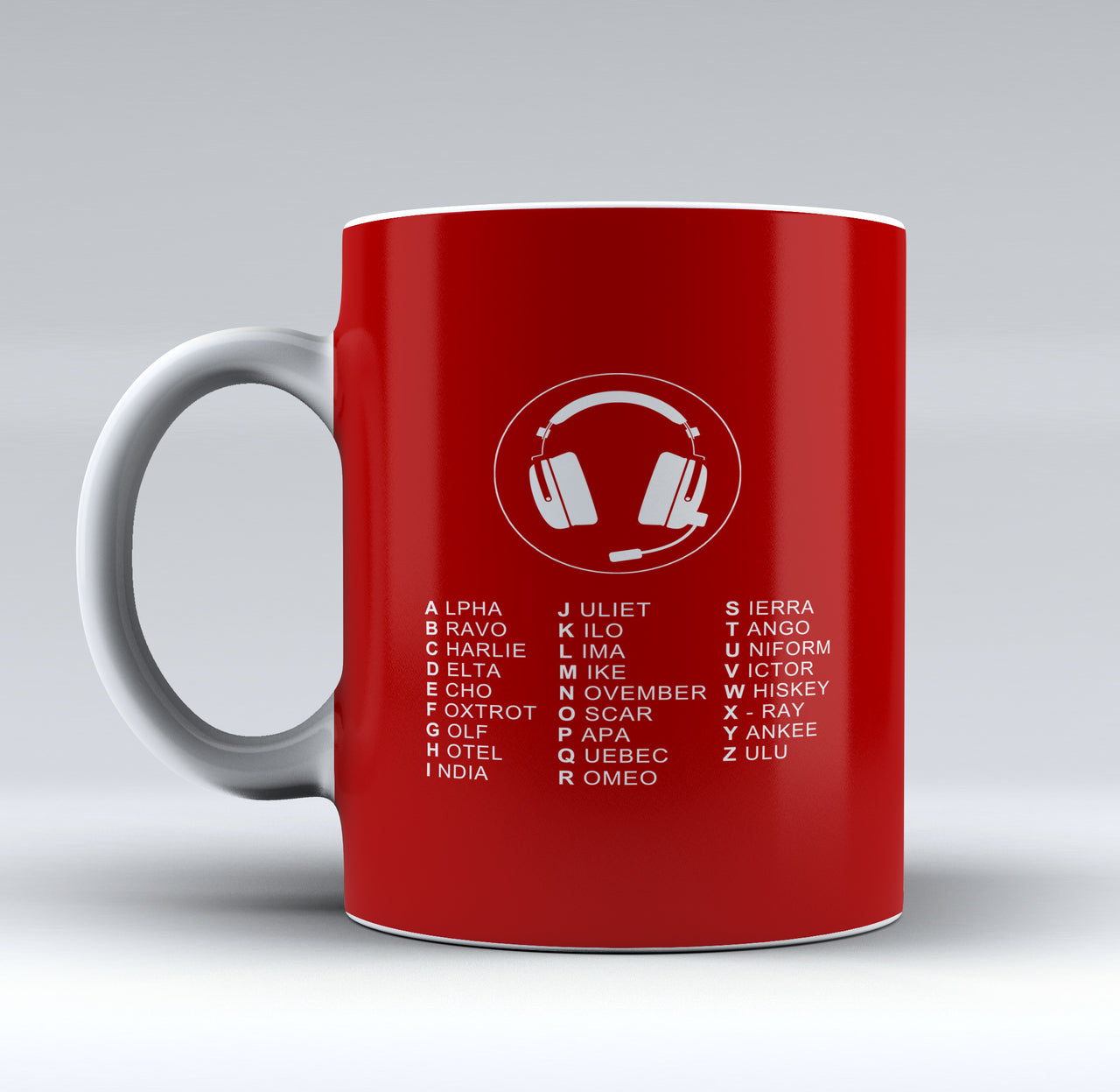 Aviation Alphabet 3 Designed Mugs