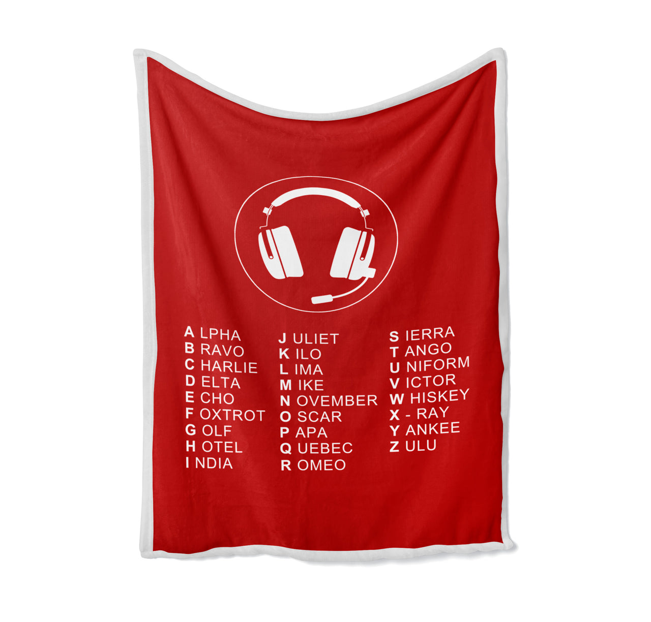 Aviation Alphabet 3 Designed Bed Blankets & Covers