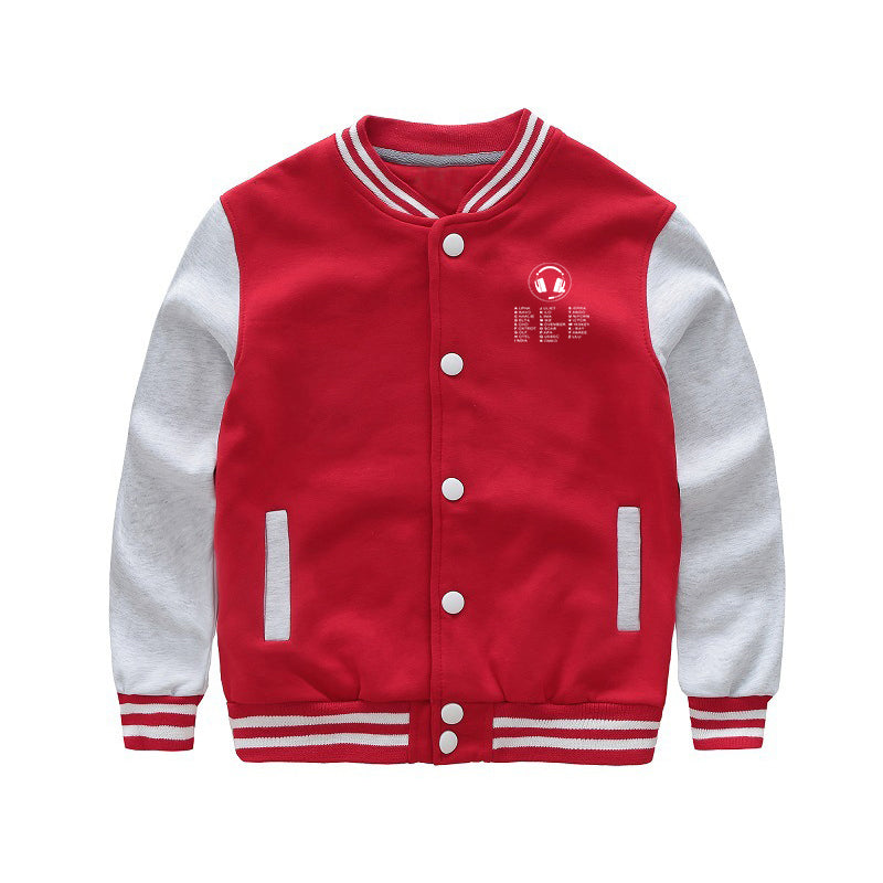 Aviation Alphabet 3 Designed "CHILDREN" Baseball Jackets