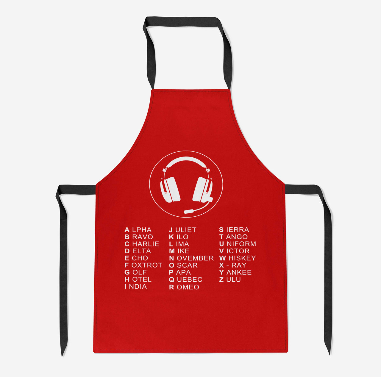 Aviation Alphabet 3 Designed Kitchen Aprons