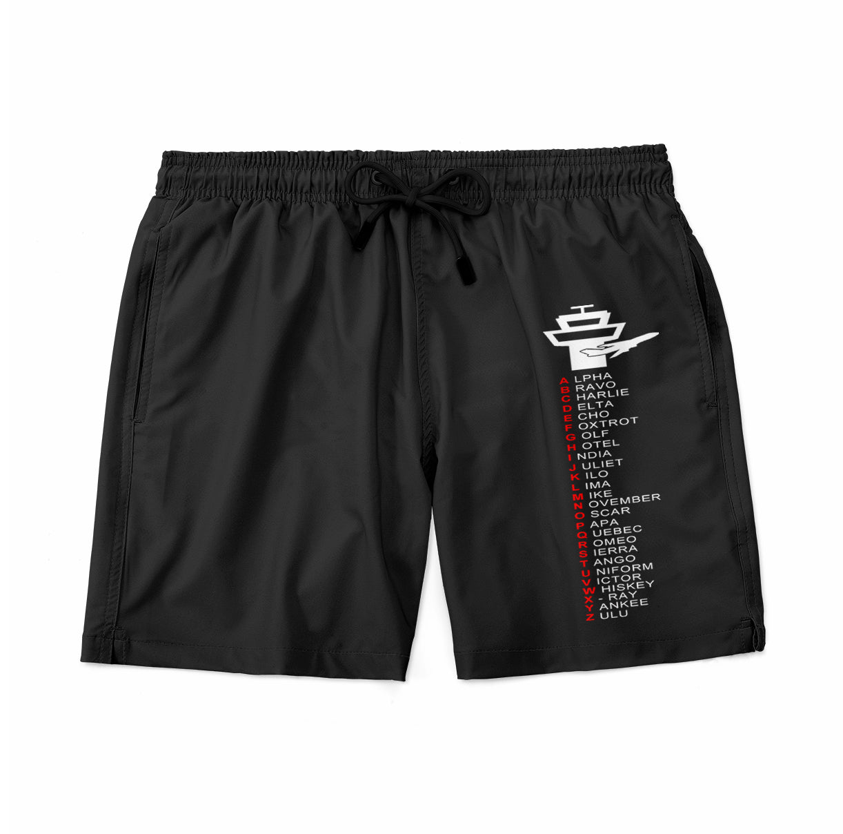 Aviation Alphabet Designed Swim Trunks & Shorts