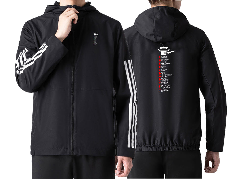 Aviation Alphabet Designed Sport Style Jackets