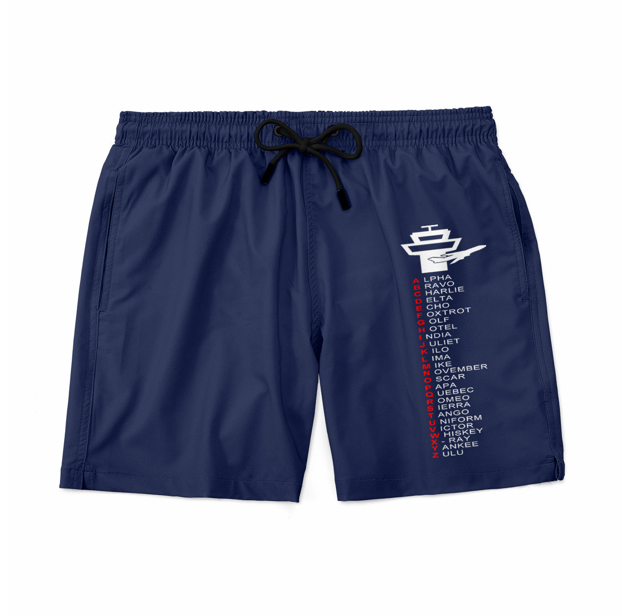 Aviation Alphabet Designed Swim Trunks & Shorts