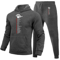 Thumbnail for Aviation Alphabet Designed Hoodies & Sweatpants Set