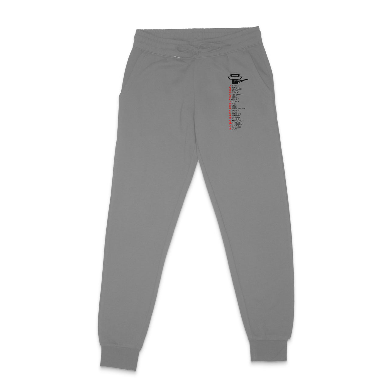 Aviation Alphabet Designed Sweatpants