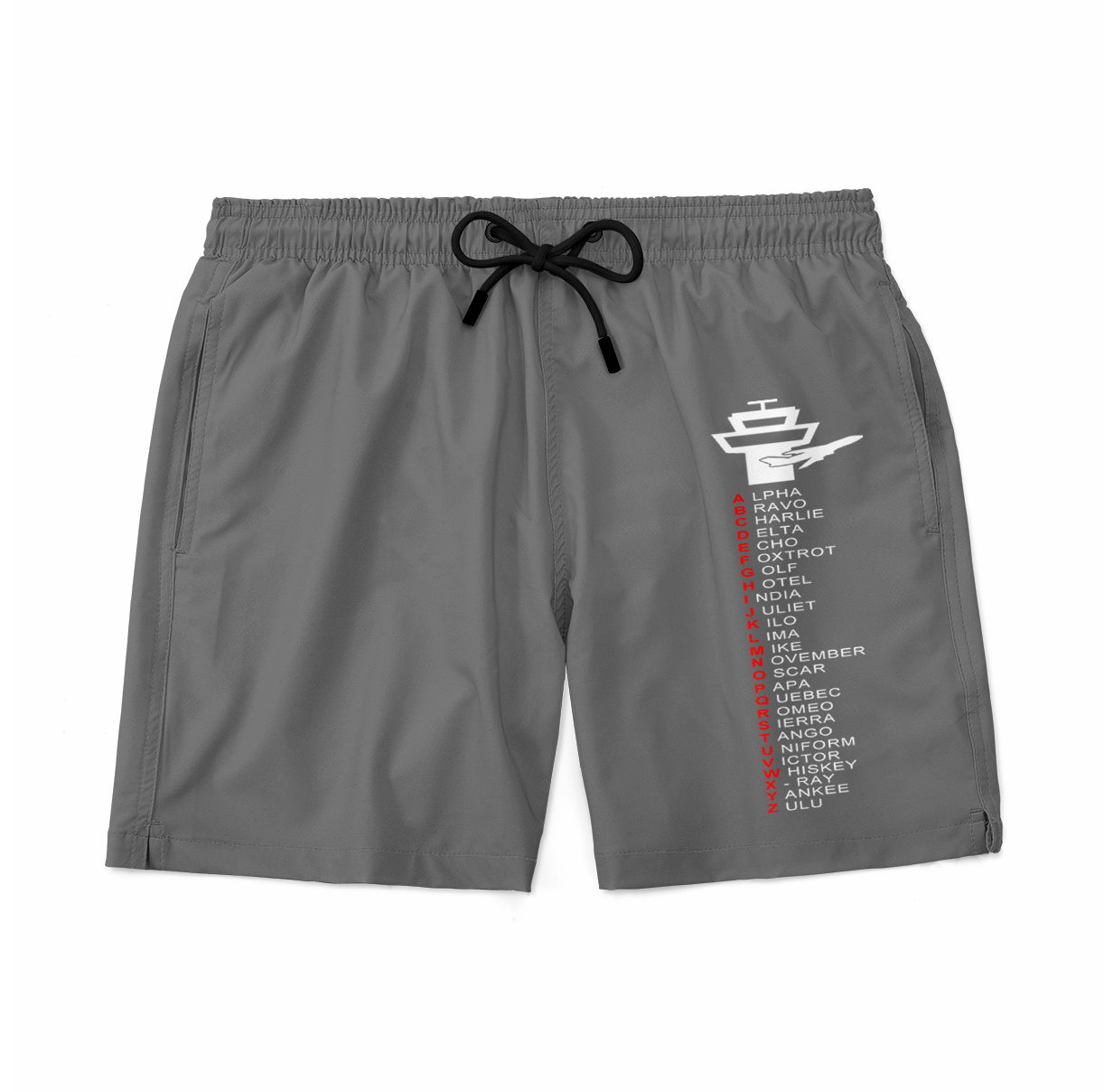 Aviation Alphabet Designed Swim Trunks & Shorts