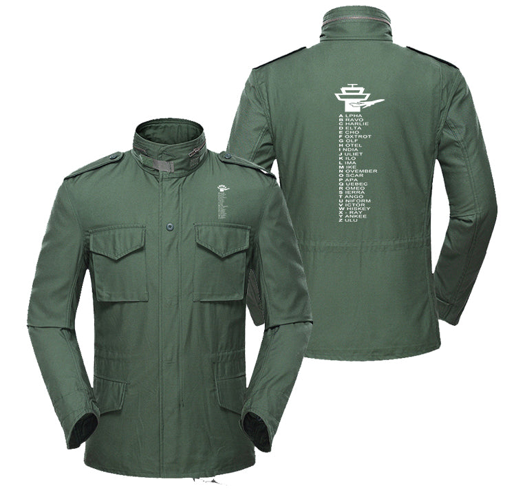 Aviation Alphabet Designed Military Coats