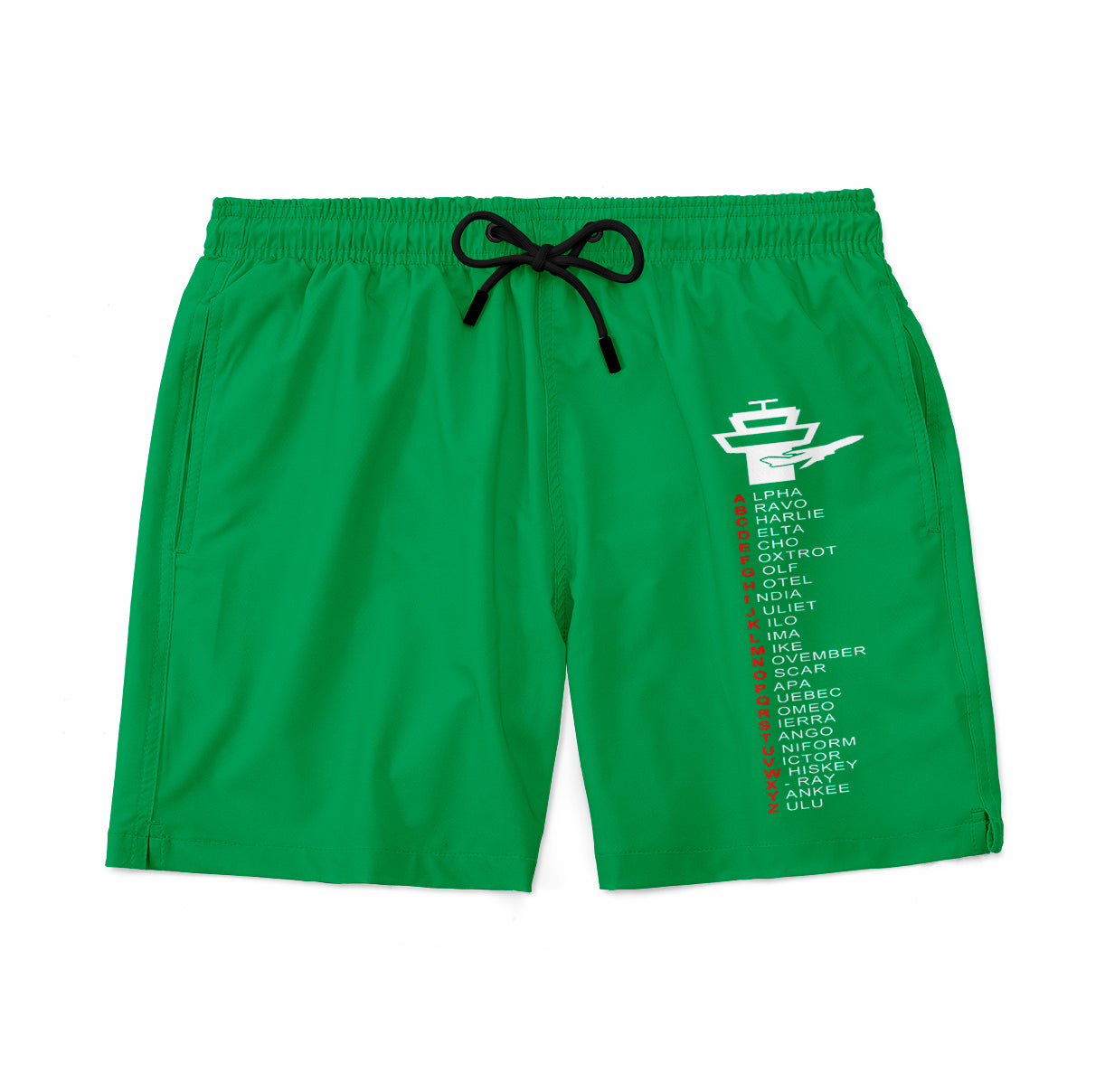 Aviation Alphabet Designed Swim Trunks & Shorts