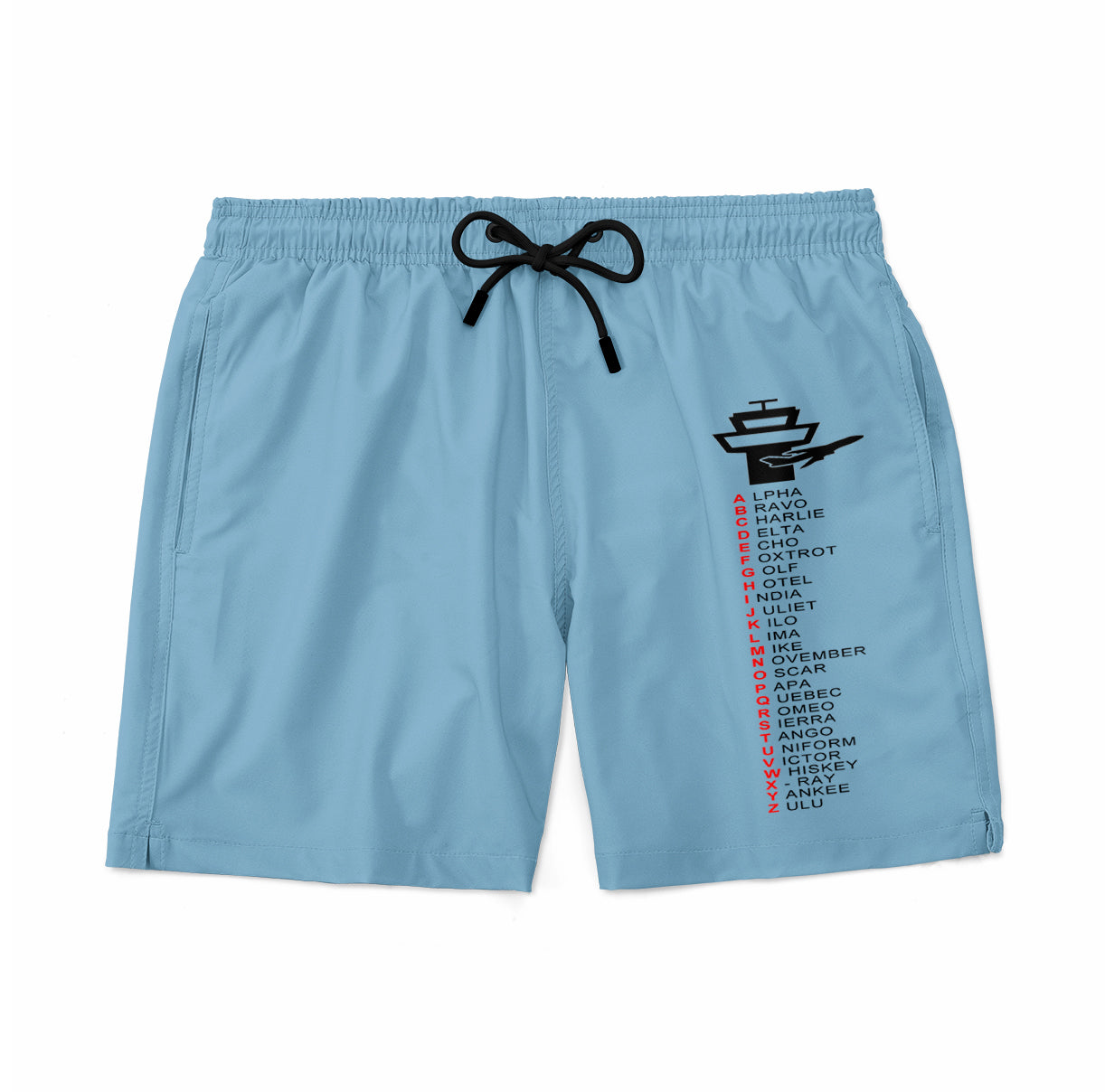 Aviation Alphabet Designed Swim Trunks & Shorts