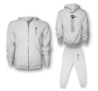 Thumbnail for Aviation Alphabet Designed Zipped Hoodies & Sweatpants Set