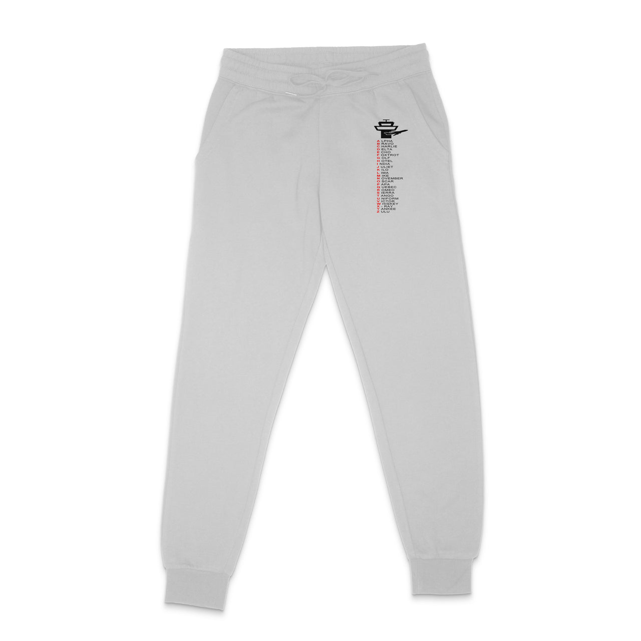 Aviation Alphabet Designed Sweatpants