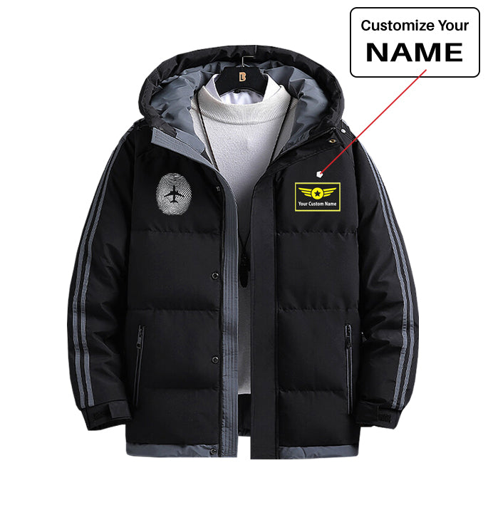 Aviation Finger Print Designed Thick Fashion Jackets