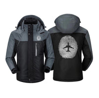 Thumbnail for Aviation Finger Print Designed Thick Winter Jackets