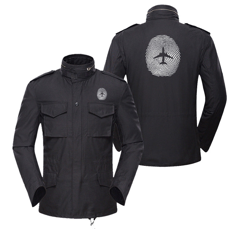 Aviation Finger Print Designed Military Coats