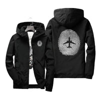 Thumbnail for Aviation Finger Print Designed Windbreaker Jackets