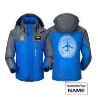 Thumbnail for Aviation Finger Print Designed Thick Winter Jackets