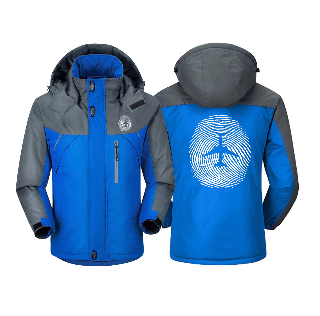 Aviation Finger Print Designed Thick Winter Jackets