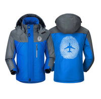 Thumbnail for Aviation Finger Print Designed Thick Winter Jackets