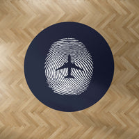 Thumbnail for Aviation Finger Print Designed Carpet & Floor Mats (Round)