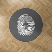 Thumbnail for Aviation Finger Print Designed Carpet & Floor Mats (Round)