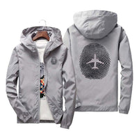 Thumbnail for Aviation Finger Print Designed Windbreaker Jackets