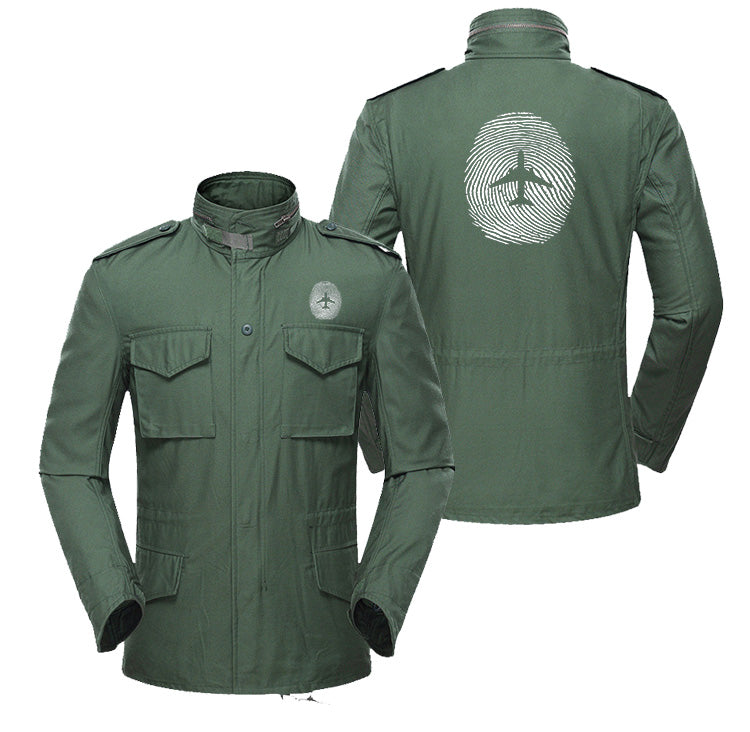 Aviation Finger Print Designed Military Coats