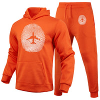 Thumbnail for Aviation Finger Print Designed Hoodies & Sweatpants Set