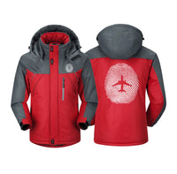 Thumbnail for Aviation Finger Print Designed Thick Winter Jackets