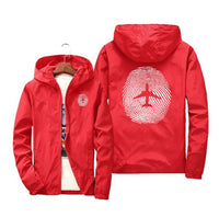 Thumbnail for Aviation Finger Print Designed Windbreaker Jackets