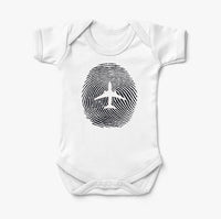 Thumbnail for Aviation Finger Print Designed Baby Bodysuits