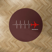 Thumbnail for Aviation Heartbeats Designed Carpet & Floor Mats (Round)