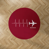 Thumbnail for Aviation Heartbeats Designed Carpet & Floor Mats (Round)