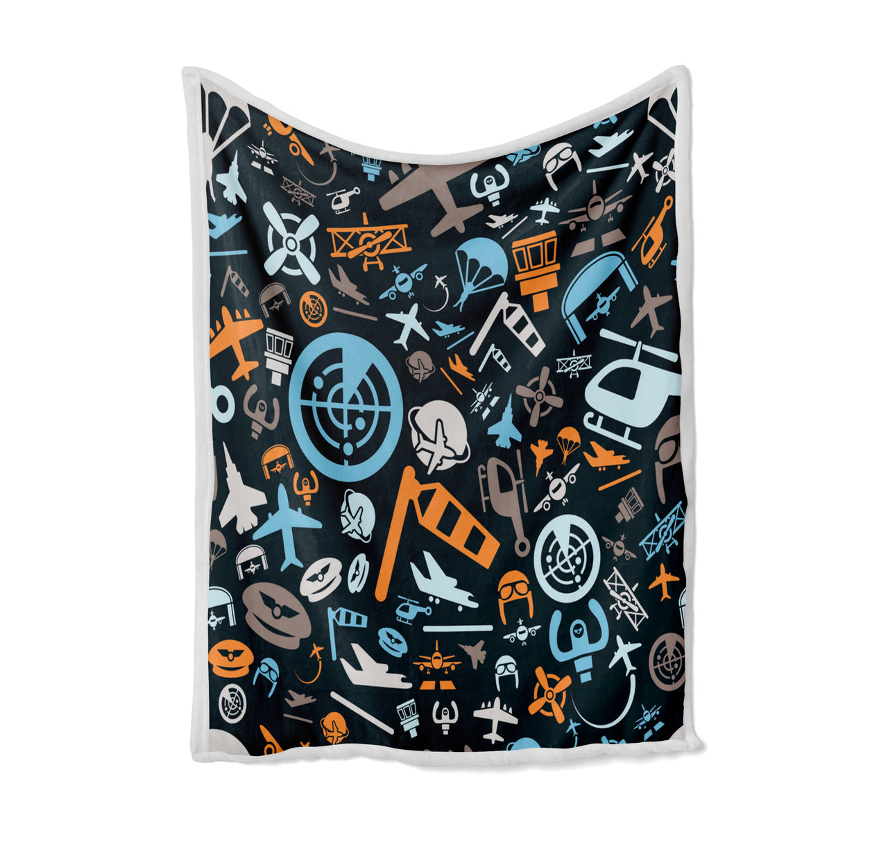 Aviation Icons Designed Bed Blankets & Covers