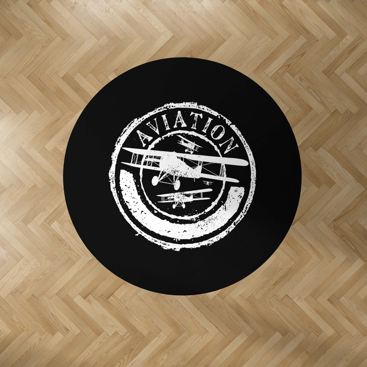 Aviation Lovers Designed Carpet & Floor Mats (Round)