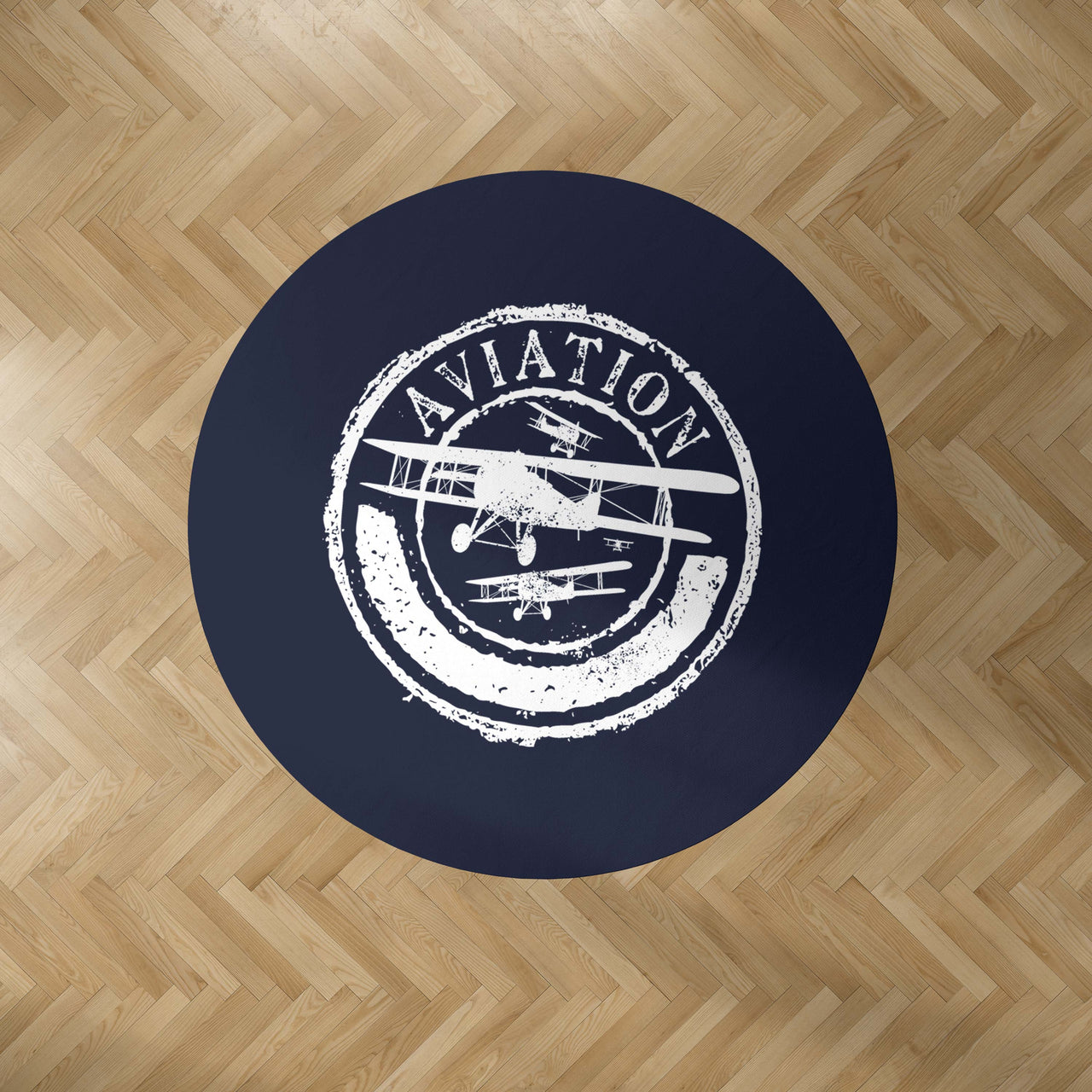 Aviation Lovers Designed Carpet & Floor Mats (Round)